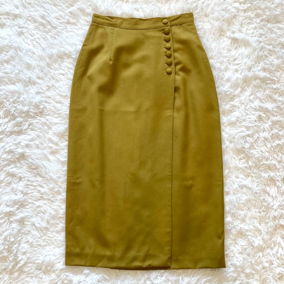 Tempo Paris Dresses & Skirts - Vintage Tempo Paris Side Button Long Pencil Skirt